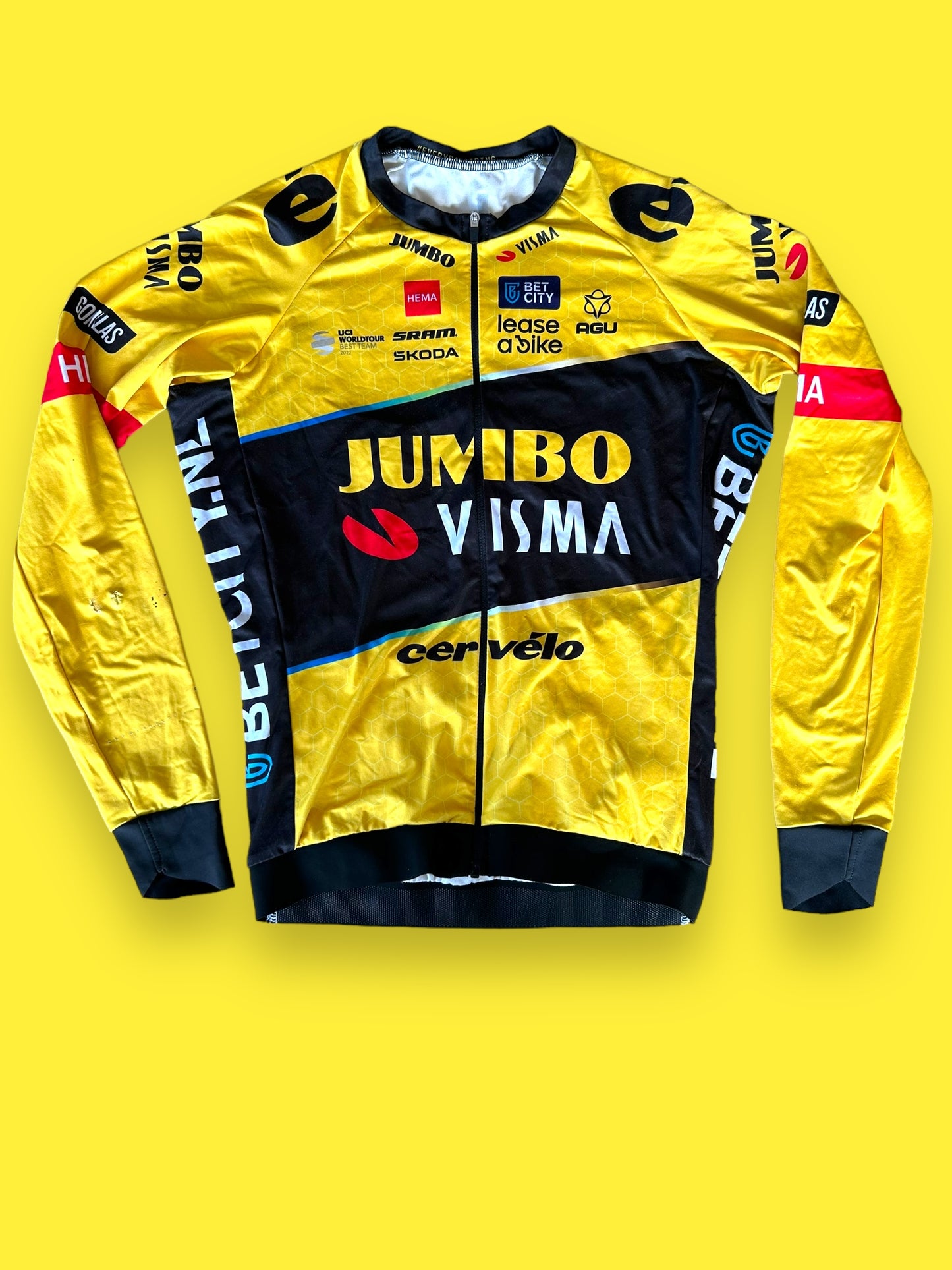 Winter Lightweight Long Sleeve Jersey | Agu |  Jumbo Visma | Pro Cycling Kit