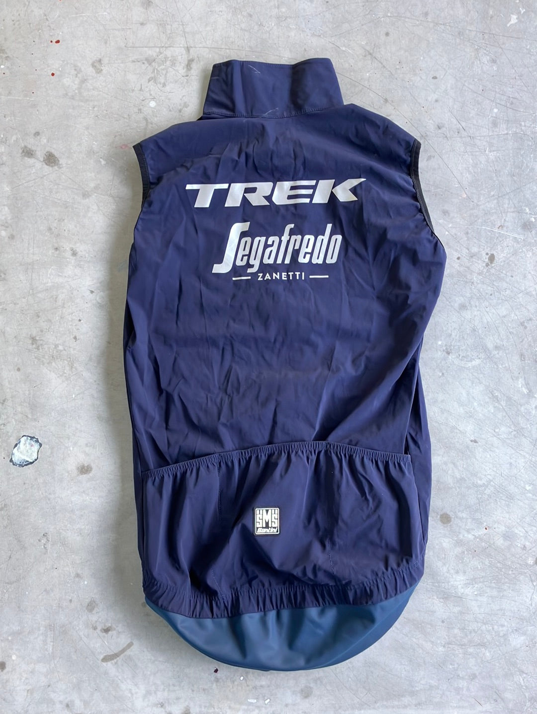 Trek Segafredo | Santini Rain Gilet / Vest | Black | S | Pro-Issued Team Kit