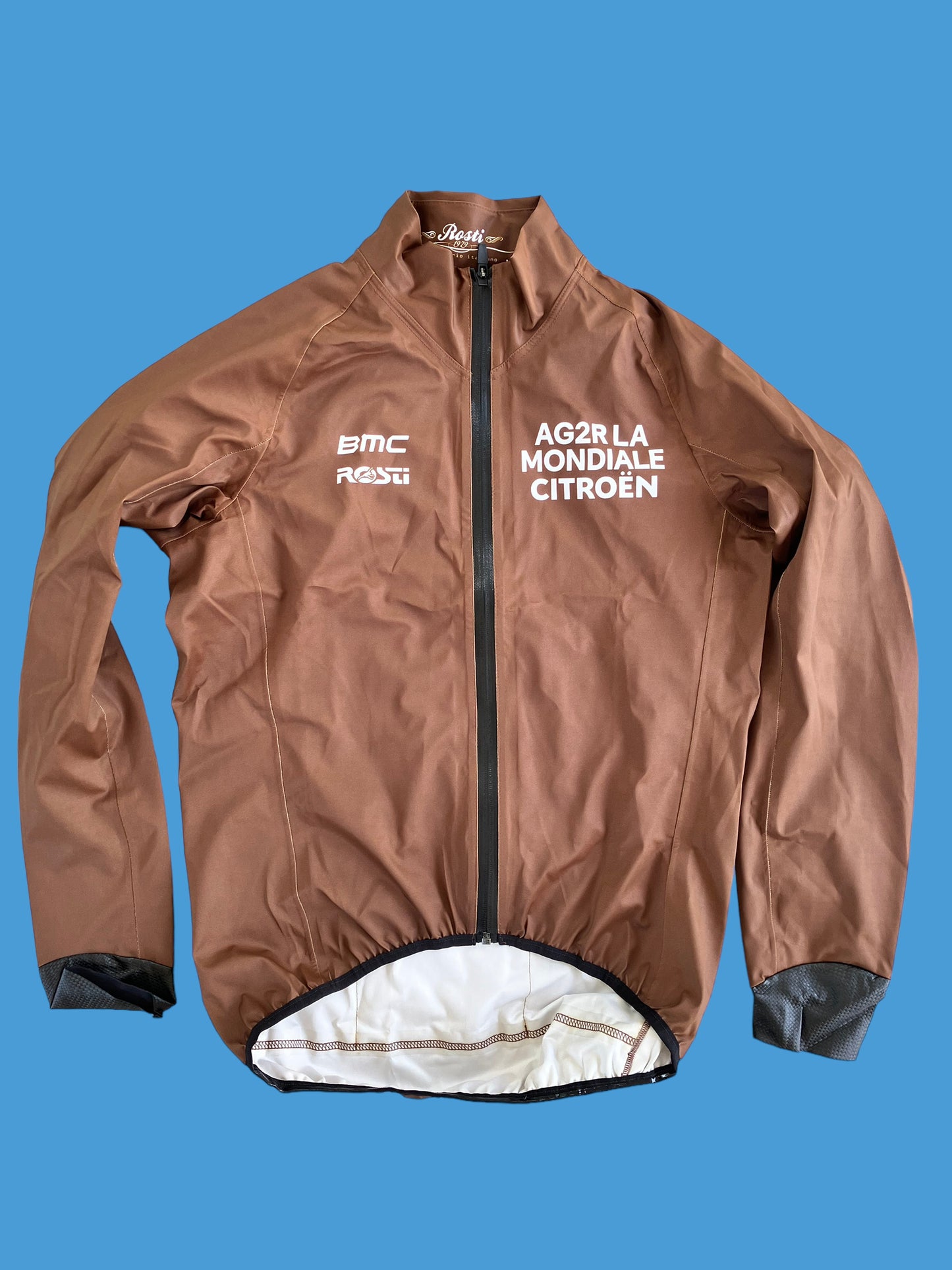 Rosti Rain Cycling Jacket | AG2R Citroen | Brown | Rider-Issued Pro Team Kit