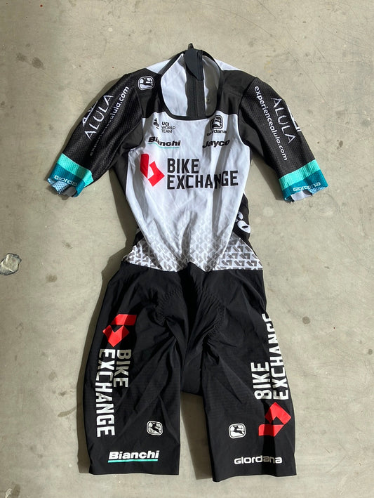 TT Suit Short Sleeve Aero Race Suit Pockets Time Trial Skinsuit| Giordana | Bianchi Bike Exchange | Pro Cycling Kit