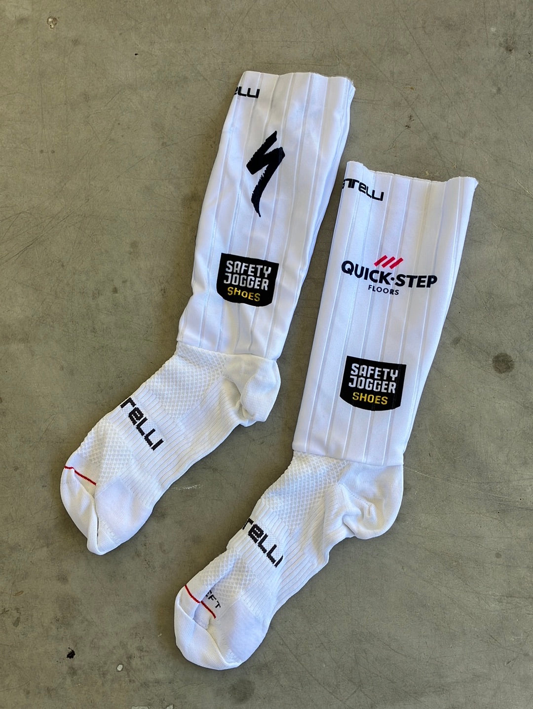 Soudal / Deceuninck Quick-Step | Castelli Aero Socks | White | Pro-Issued Team Kit