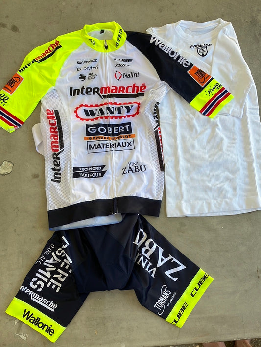 Cycling Kit Bundle - Jersey, Bib Shorts & Base Layer | Nalini | Intermarche Wanty | Pro-Issued Cycling Kit