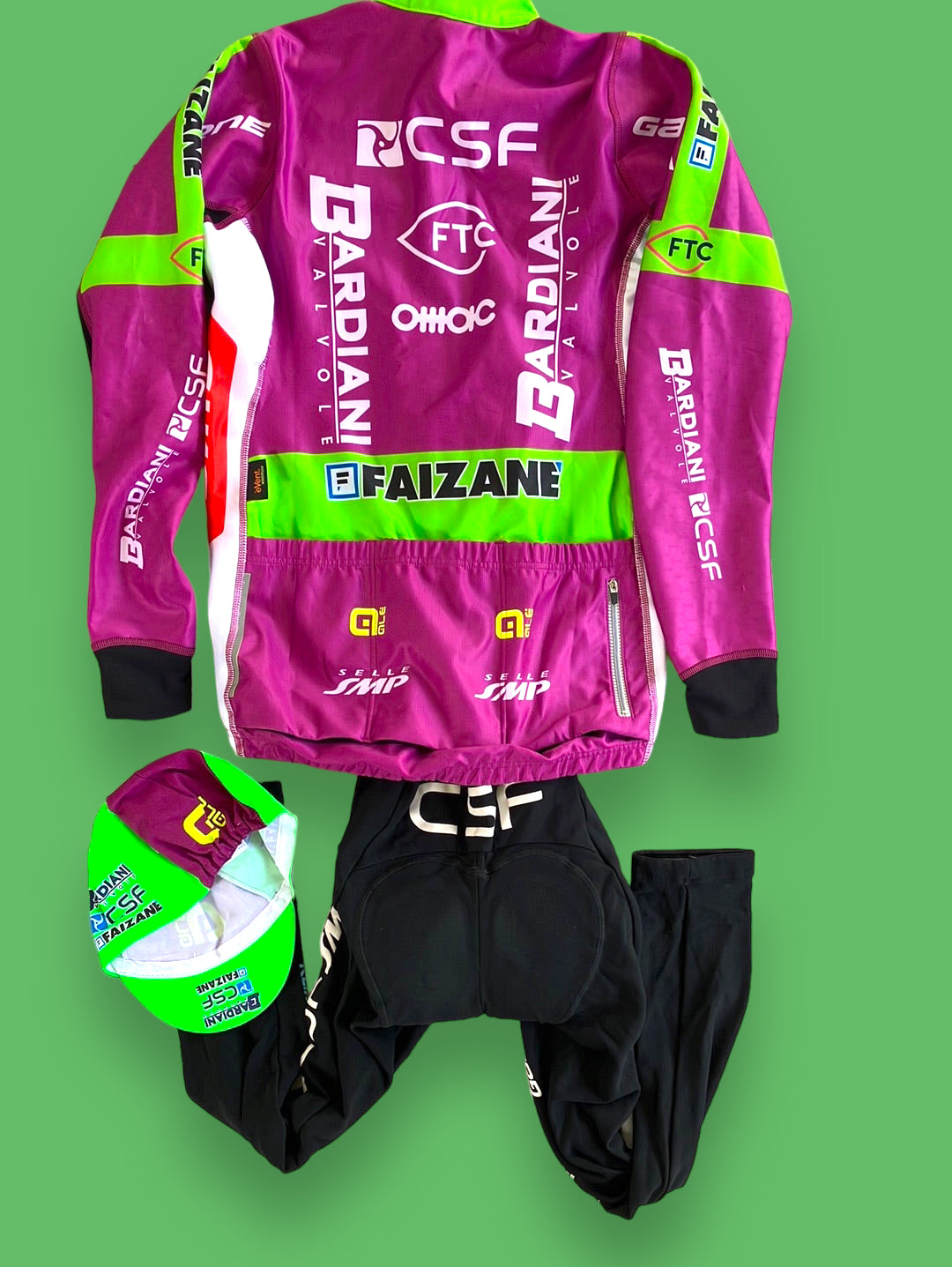 Bardiani | Ale Winter Bundle - Jacket, Tights, Cap, Socks, Winter Gloves & Base Layer | S | Pro-Issued Team Kit