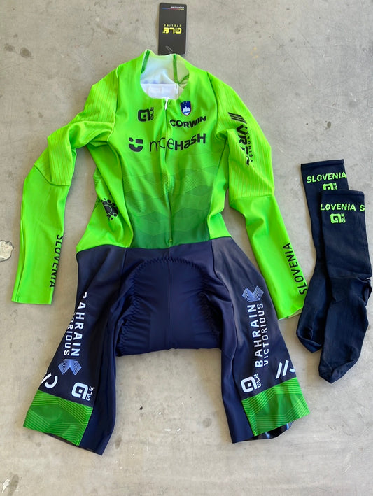TT Suit Long Sleeve & Socks Bundle | Ale | Slovenia National Team | Pro Cycling Kit