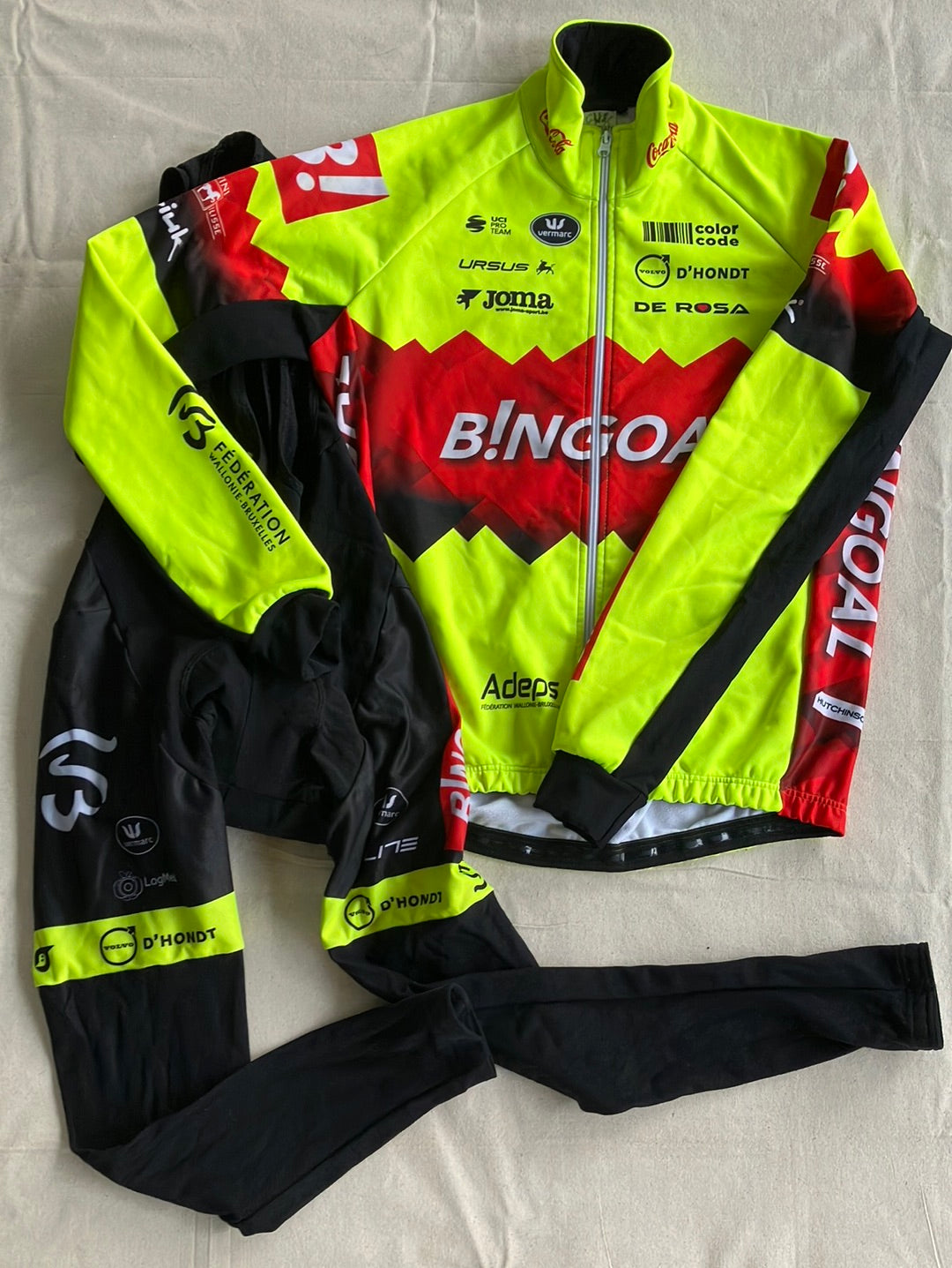 Cycling Kit Bundle - Winter Jacket & Tights | Vermarc | Bingoal WB Pro Team | Pro Cycling Kit