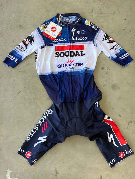 Race suit San Remo, aerosuit  | Castelli| Blue | Quick-Step Alpha Vinyl / Soudal | Pro Cycling Kit