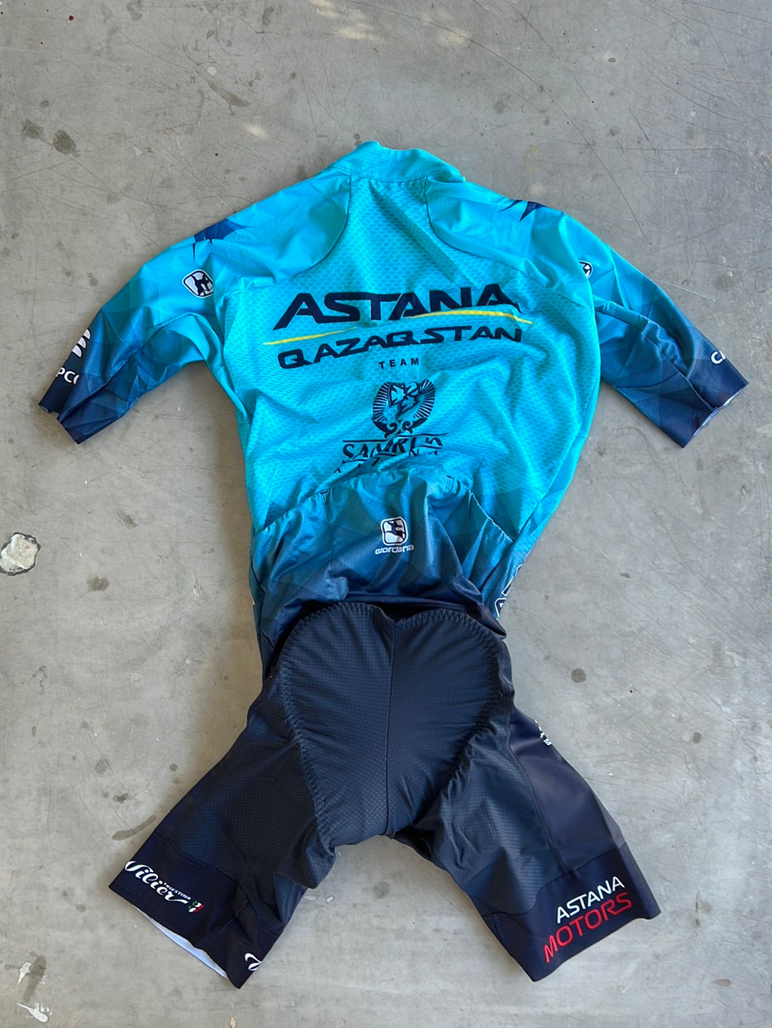 TT Suit / Time Trial Aero Skinsuit | Giordana | Astana Qazaqstan | Pro-Issued Cycling Kit