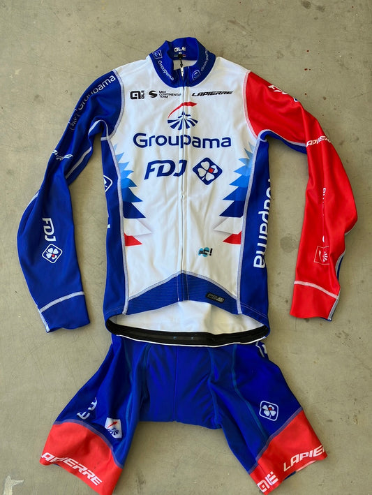 Long Sleeve Thermal Jersey and Winter Bib shorts | Ale | Groupama Française des Jeux | Pro Cycling Kit