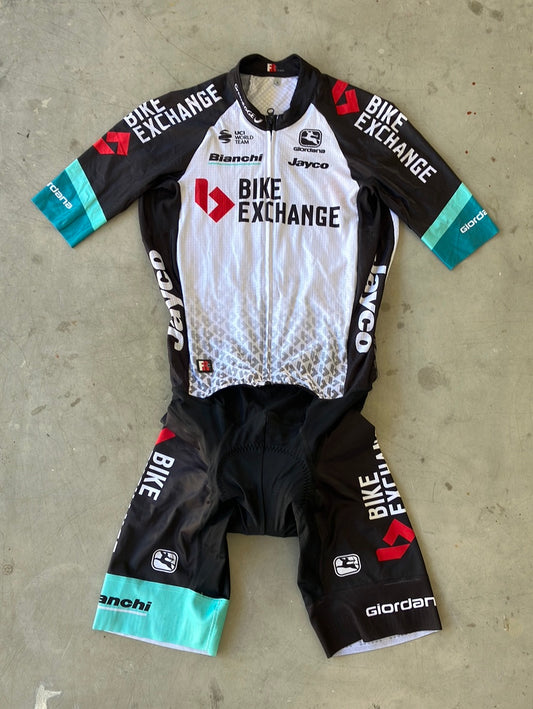 Aero Race Suit with Pockets / Roadsuit / Skinsuit| Giordana | Bianchi Bike Exchange | Pro Cycling Kit