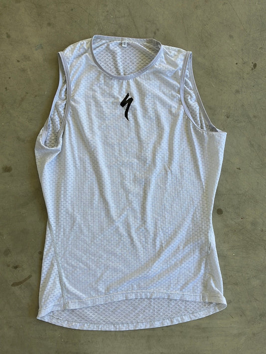 Trinity Specialized | Specialized Sleeveless Summer Base Layer | White | Pro-Issued Pro Team Kit