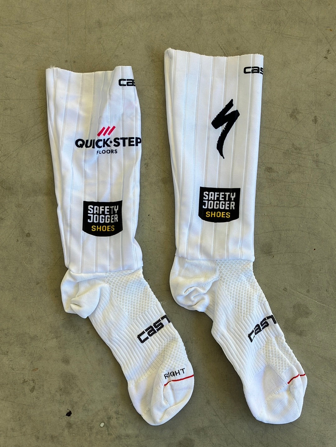 Soudal / Deceuninck Quick-Step | Castelli Aero Socks | White | Pro-Issued Team Kit