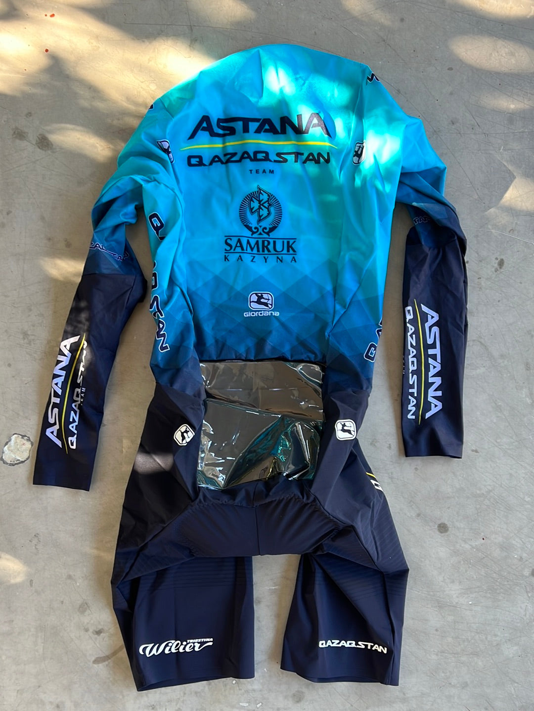 Long Sleeve TT Suit / Skinsuit | Giordana | Astana Qazaqstan | Pro-Issued Cycling Kit