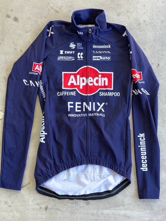 Winter Gabba Jacket Medium Long Sleeve - Thermal windproof water resistant cycling Jacket/Jersey | Kalas | Blue | Alpecin Fenix  | Pro Cycling Kit