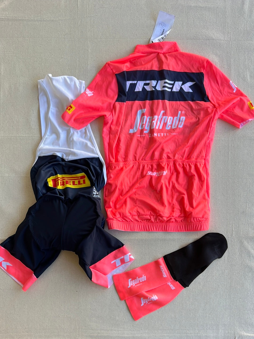 Women's Cycling Kit Bundle - Summer Jersey, Bib Shorts & Socks | Santini | Trek Segafredo Women's Team | Pro Cycling Kit