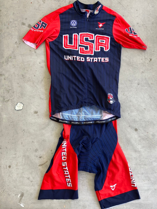 Cycling Kit Bundle - Jersey & Bibs | Cuore | USA Men National Team | Pro-Issued Cycling Kit