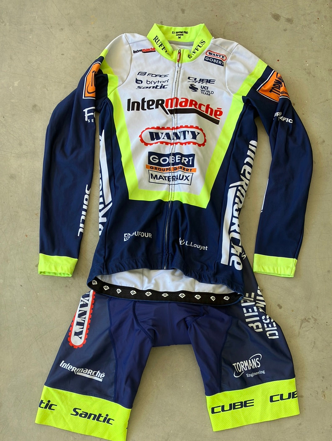 Long Sleeve Jersey and Bib Short - Rider issued bundle  |Santic | Intermarche Wanty Gobert |Pro Cycling Kit