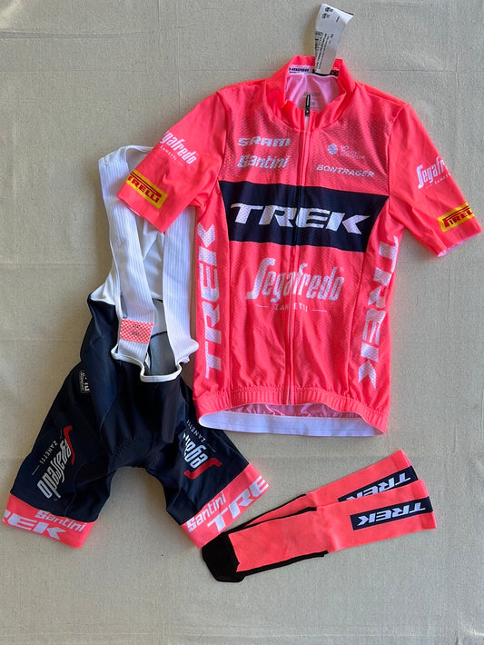 Women's Cycling Kit Bundle - Summer Jersey, Bib Shorts & Socks | Santini | Trek Segafredo Women's Team | Pro Cycling Kit