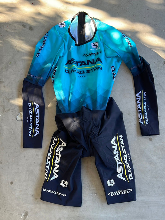 Long Sleeve TT Suit / Skinsuit | Giordana | Astana Qazaqstan | Pro-Issued Cycling Kit