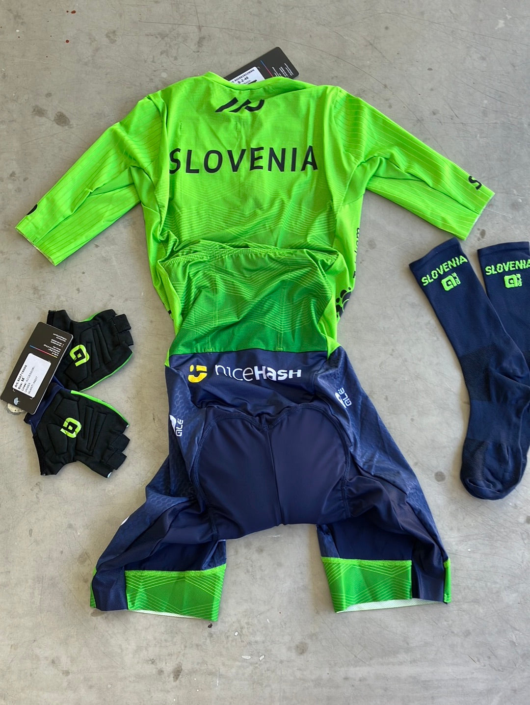 Road Suit, Gloves & Socks Bundle | Ale | Slovenia National Team | Pro Cycling Kit