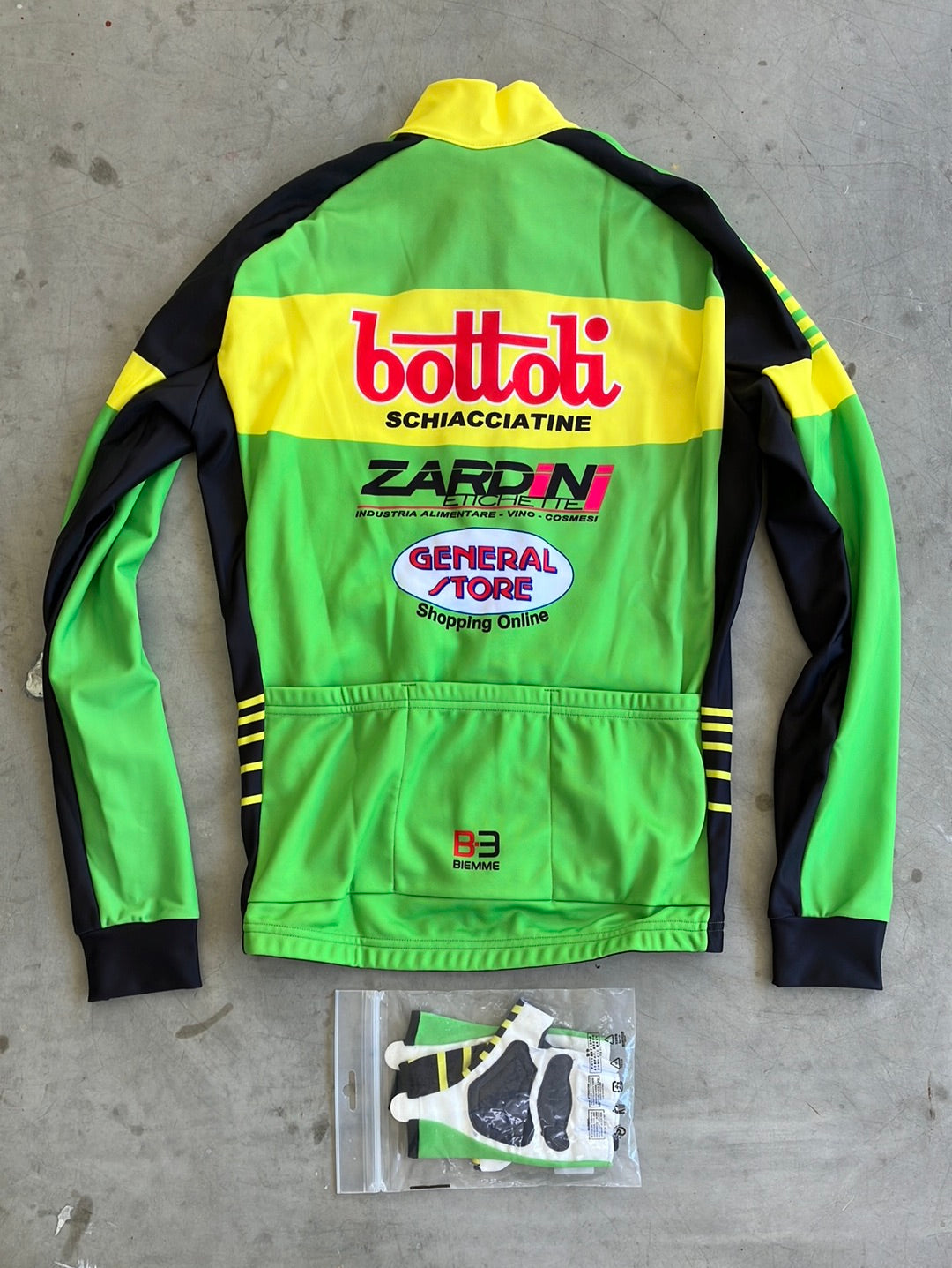 Bottoti | Biemme Bundle - Winter Thermal Jersey & Gloves | Green | Pro-Issued Team Kit