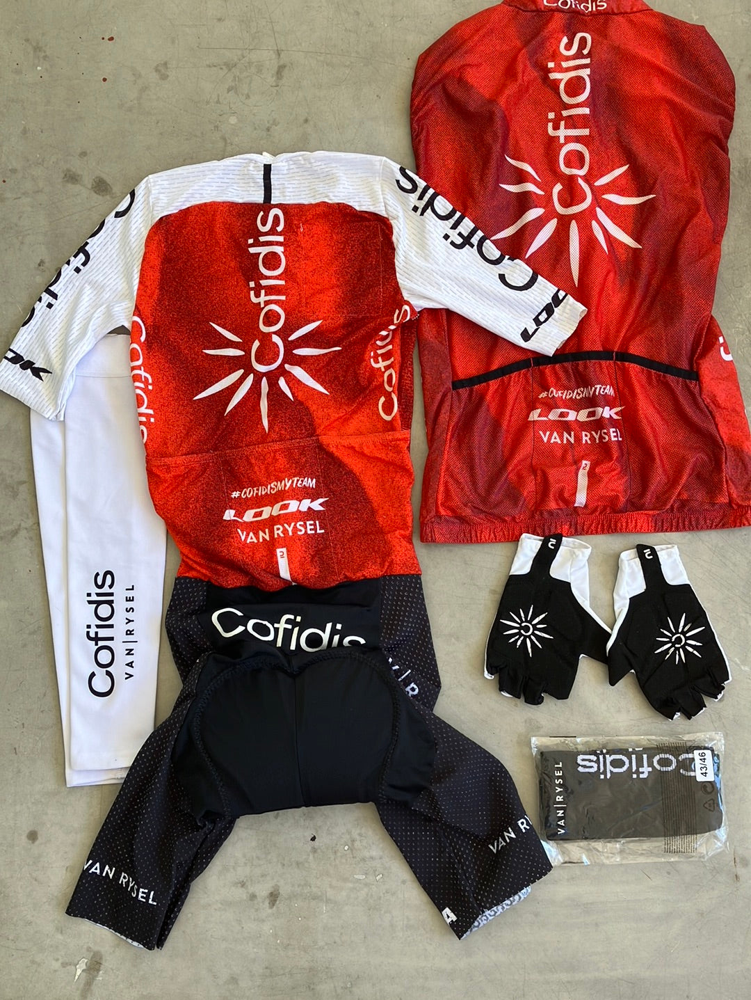 Cofidis | Van Rysel Bundle - Race Suit, Vest, Gloves & Socks | Pro-Issued Pro Team Kit