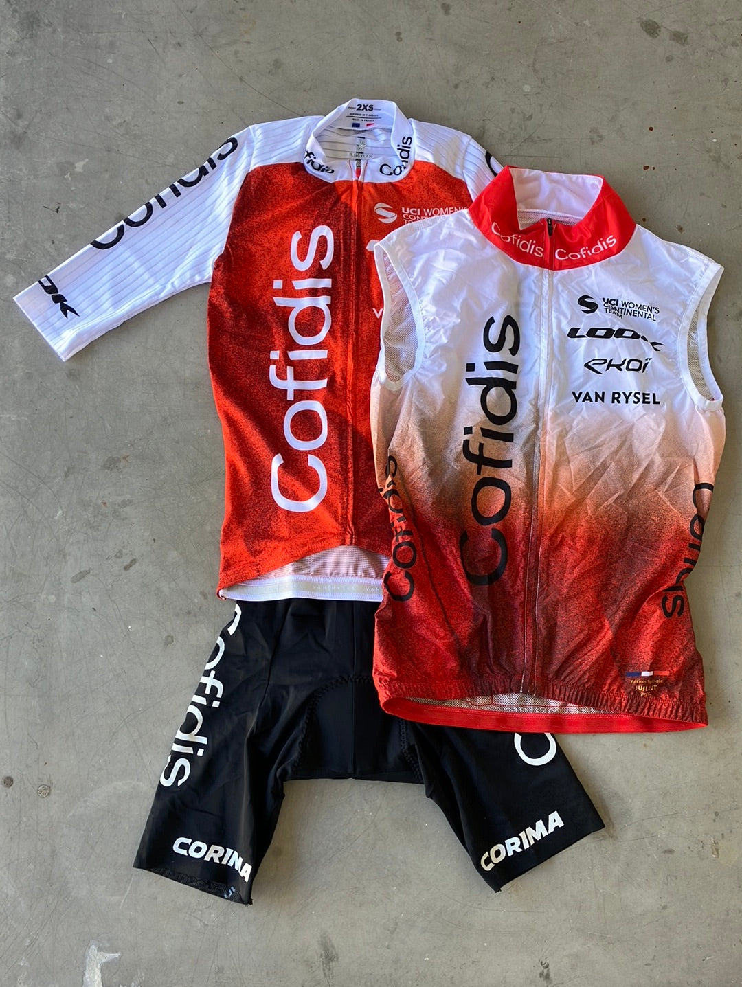 Cycling Kit Bundle - Short Sleeve Jersey, Bib Shorts & Wind Vest Womens | Van Rysel | Cofidis Womens | Pro Cycling Kit