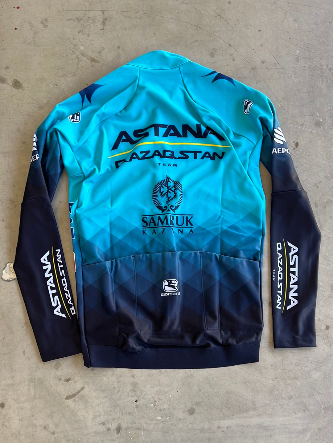 'G-Shield' Winter Jersey Thermal Long Sleeve | Giordana | Astana Qazaqstan | Pro-Issued Cycling Kit