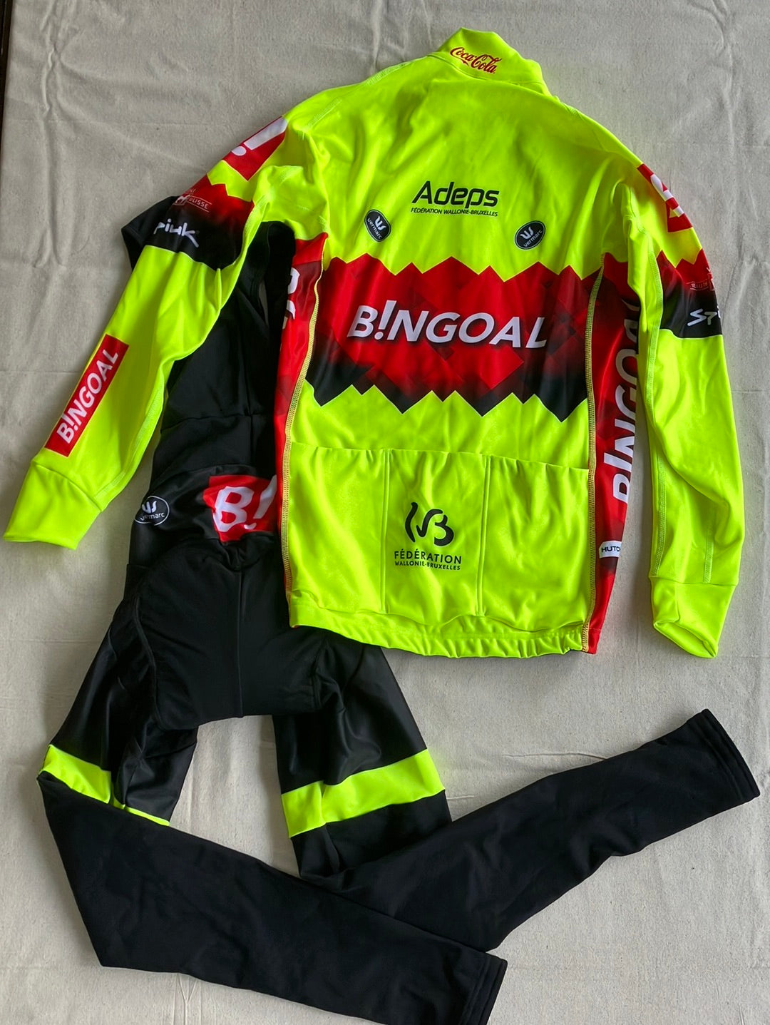 Cycling Kit Bundle - Thermal Jersey & Bib Tights | Vermarc | Bingoal WB Pro Team | Pro Cycling Kit