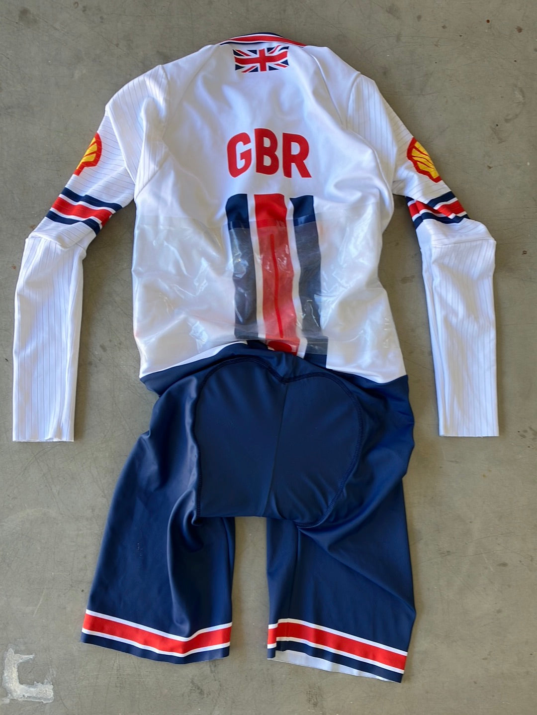 Long Sleeve Aero TT Suit Time Trial  Skinsuit | Kalas | Team GB Great Britain - British Cycling GBR | Cycling Pro Kit