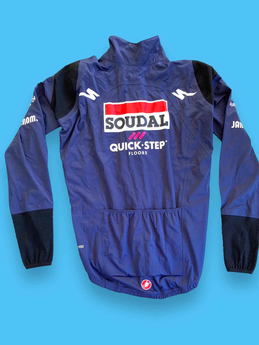 Castelli Rain Jacket Gavia Soudal / Deceuninck Quick-Step | Blue | Pro-Issued Team Kit