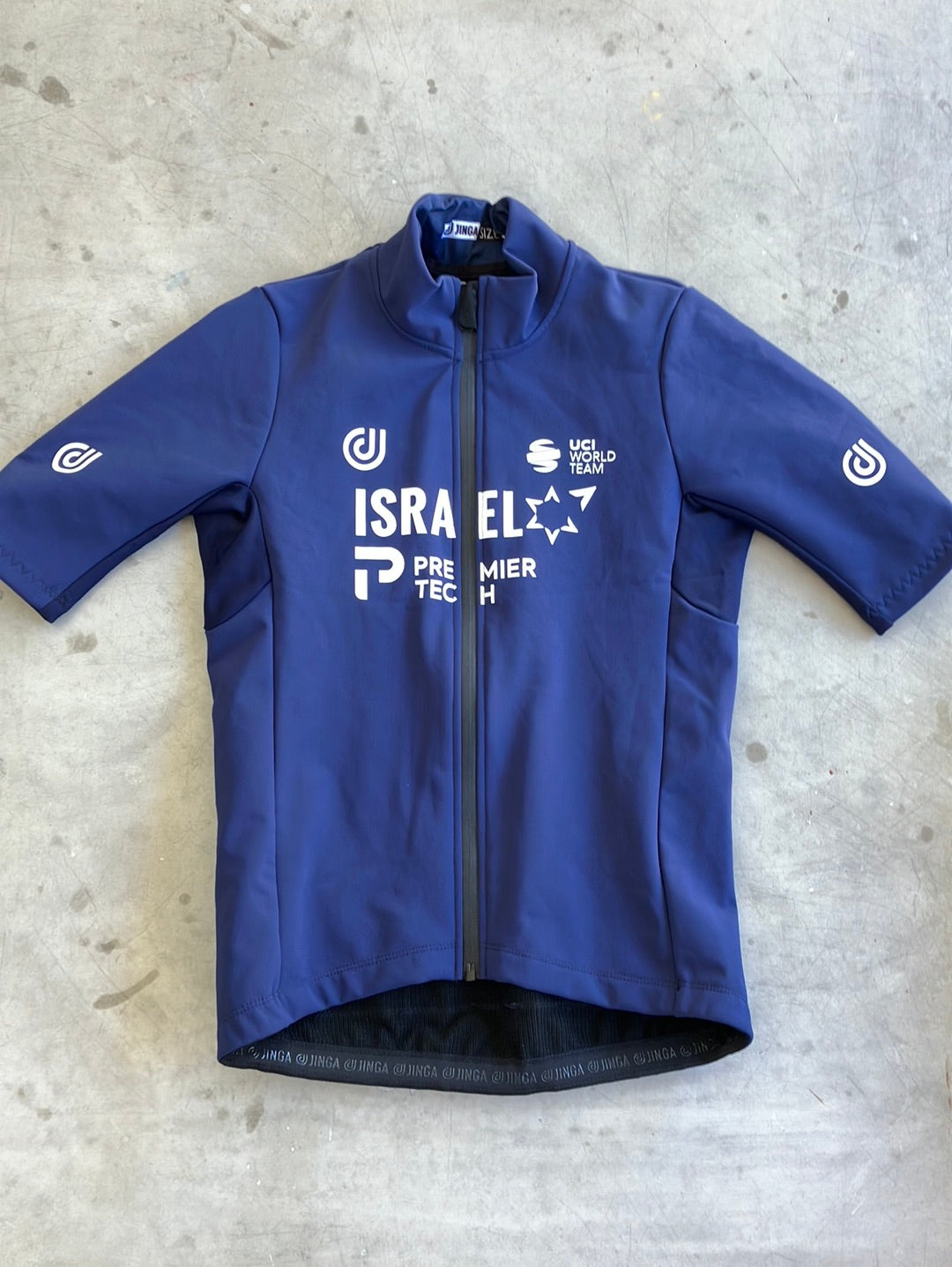 Short Sleeve Gabba Rain Jacket Thermal Winter | Jinga | Blue | Israel Premier Tech IPT | Pro Cycling Kit