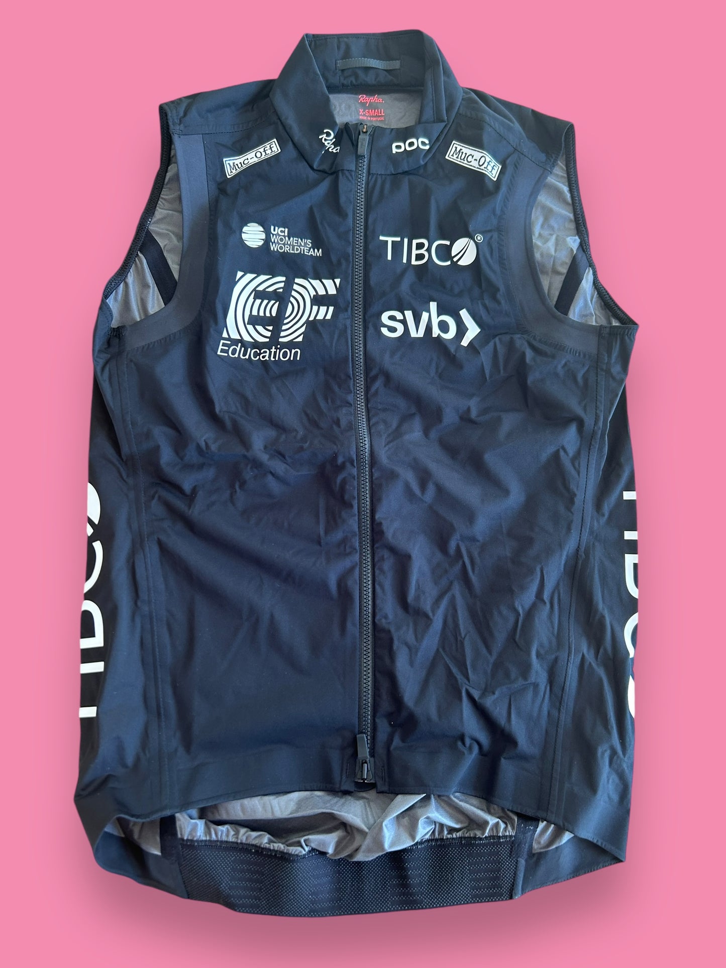 Gilet Vest Womens Lightweight Rain Waterproof Packable | Rapha Pro Team |  EF Education First  | Pro Cycling Kit