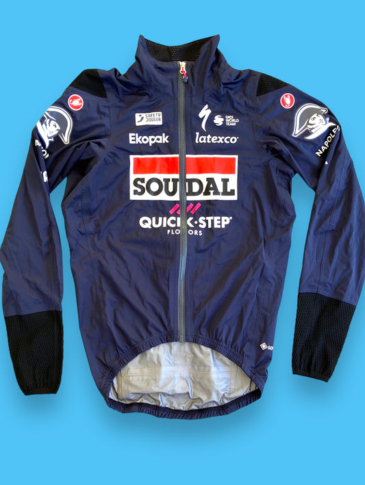 Castelli Rain Jacket Gavia Soudal / Deceuninck Quick-Step | Blue | Pro-Issued Team Kit