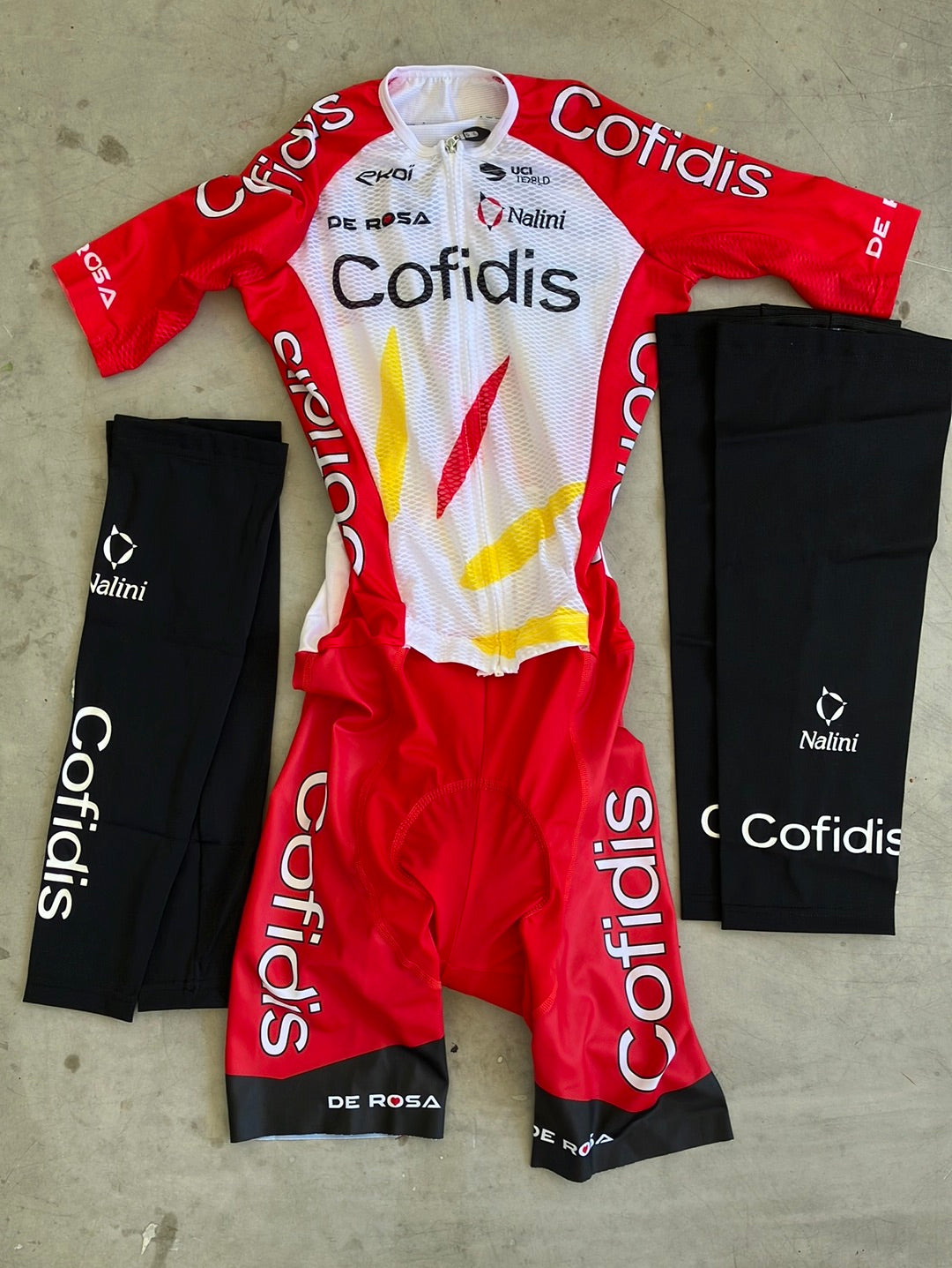 Cycling Kit Bundle - Race Suit, Arm & Knee Warmers | Nalini | Cofidis | Pro-Issued Cycling Kit