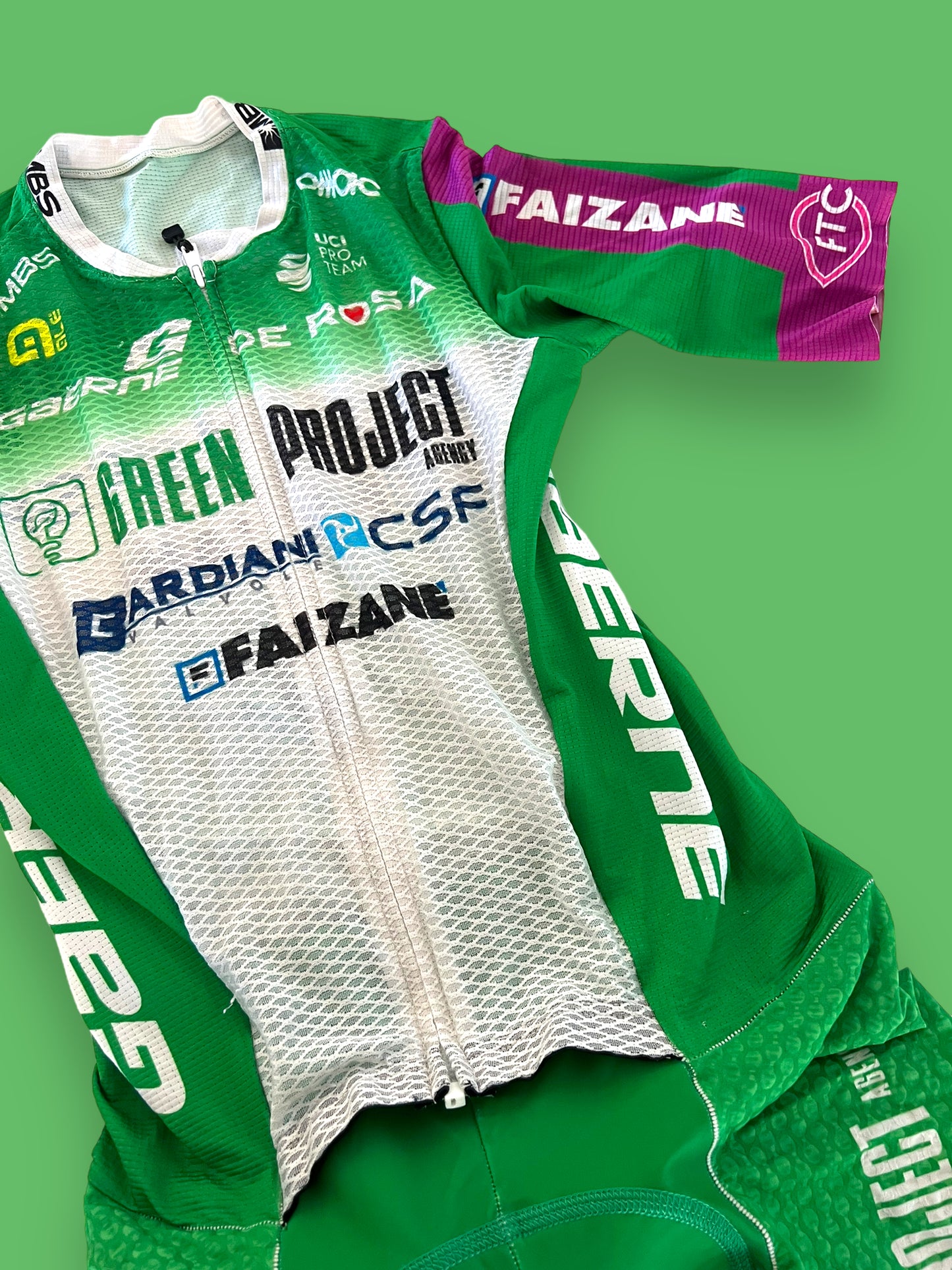 Summer Road Suit + Gloves Bundle | Ale | Bardiani Green Project Pro Team | Pro Cycling Kit