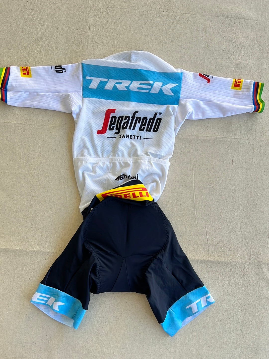 Women's Summer Road Suit - World Champion Arm Bands | Santini | Trek Segafredo Women's Team | Pro Cycling Kit