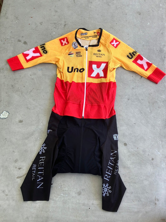 Uno-X | Bioracer Short Sleeve Aero Summer Road Suit | S | Pro-Issued Team Kit