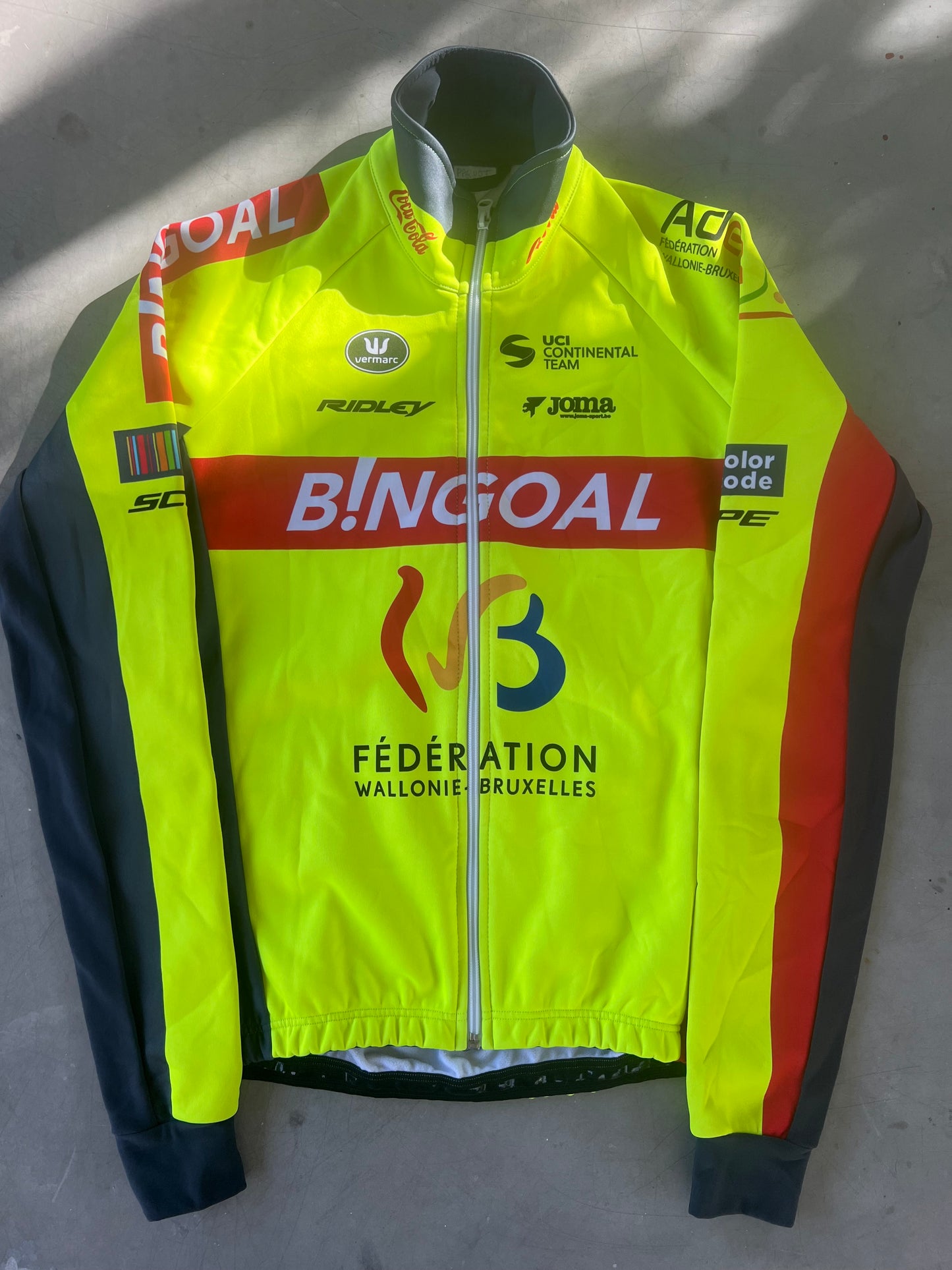 Bingoal | Vermarc Winter Jacket | Yellow | S | Rider-Issued Pro Team Kit