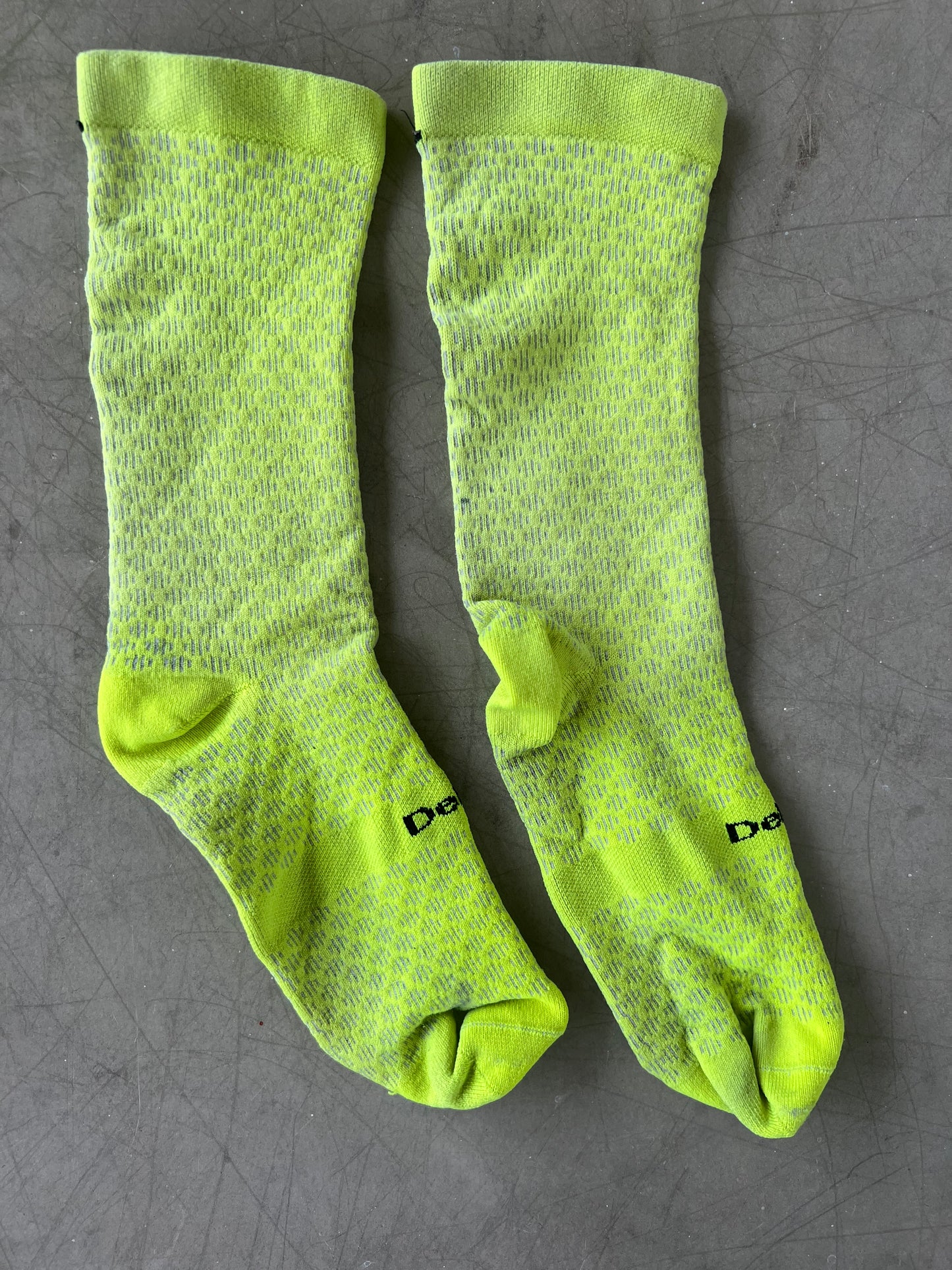 Bingoal | DeFeet Mont Ventoux Race Socks | Yellow | L | Rider-Issued Pro Team Kit