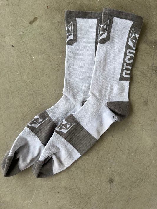 Bingoal | Otso Race Socks | White & Grey | L/XL | Rider-Issued Pro Team Kit