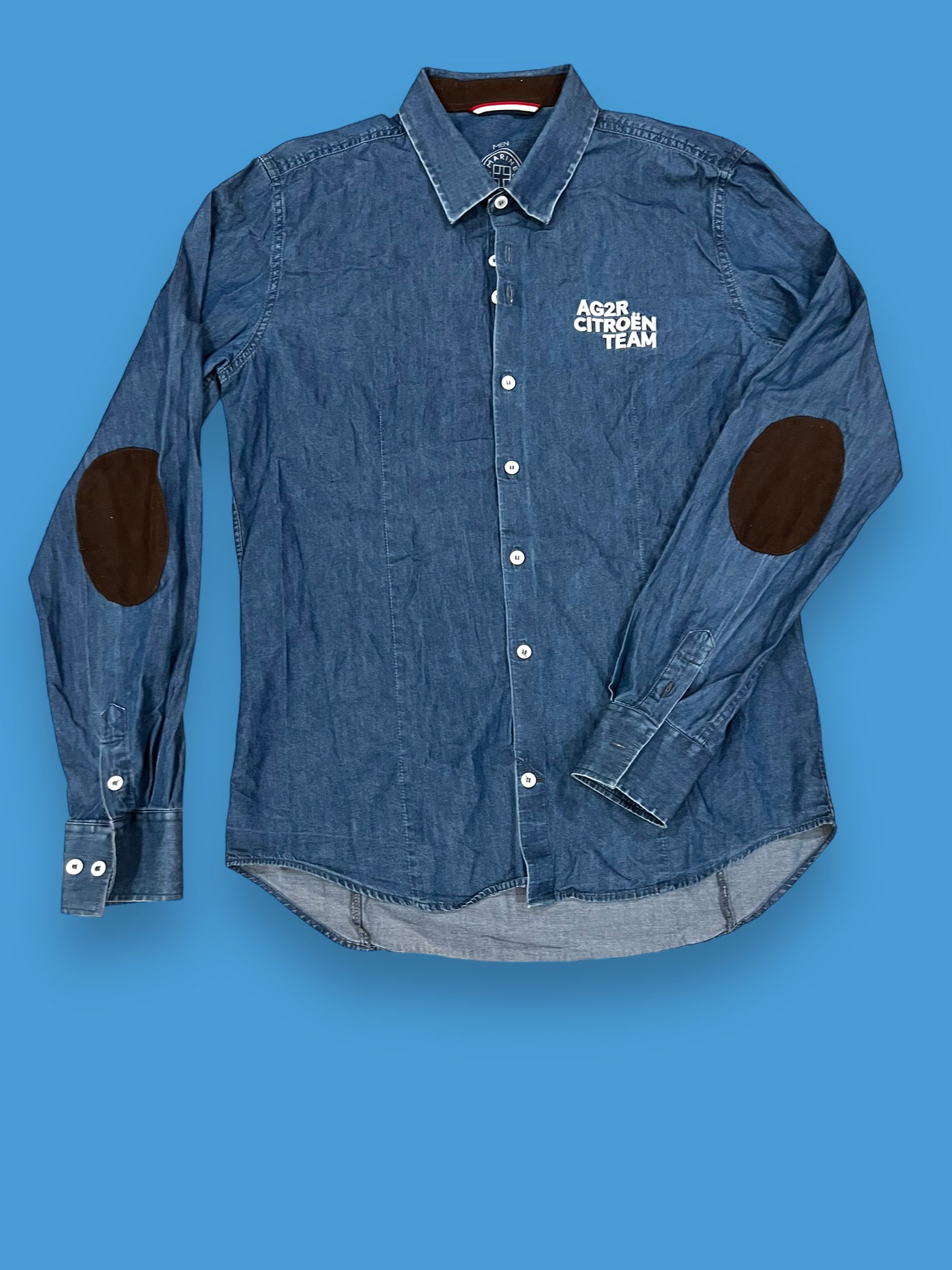 Casual Denim Shirt | Marine de Savoie |  AG2R Citroen | Pro Cycling Kit