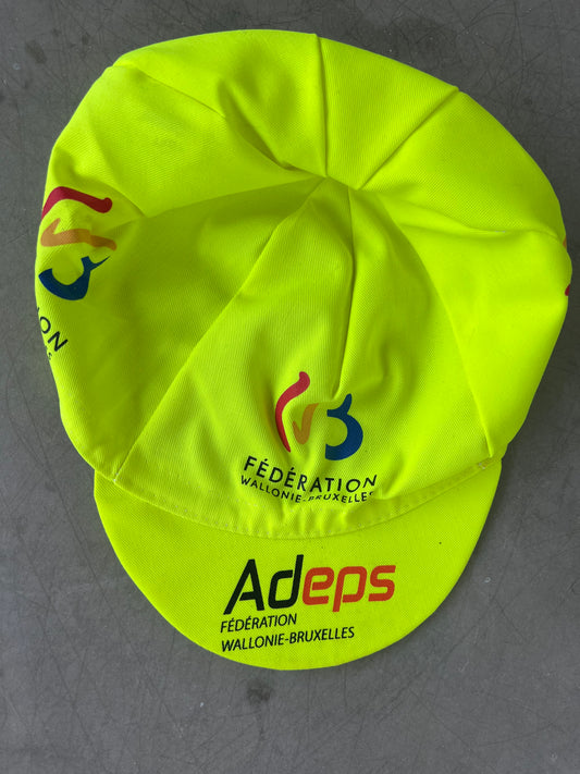 Bingoal | Vermarc Cycling Cap | Yellow | Rider-Issued Pro Team Kit