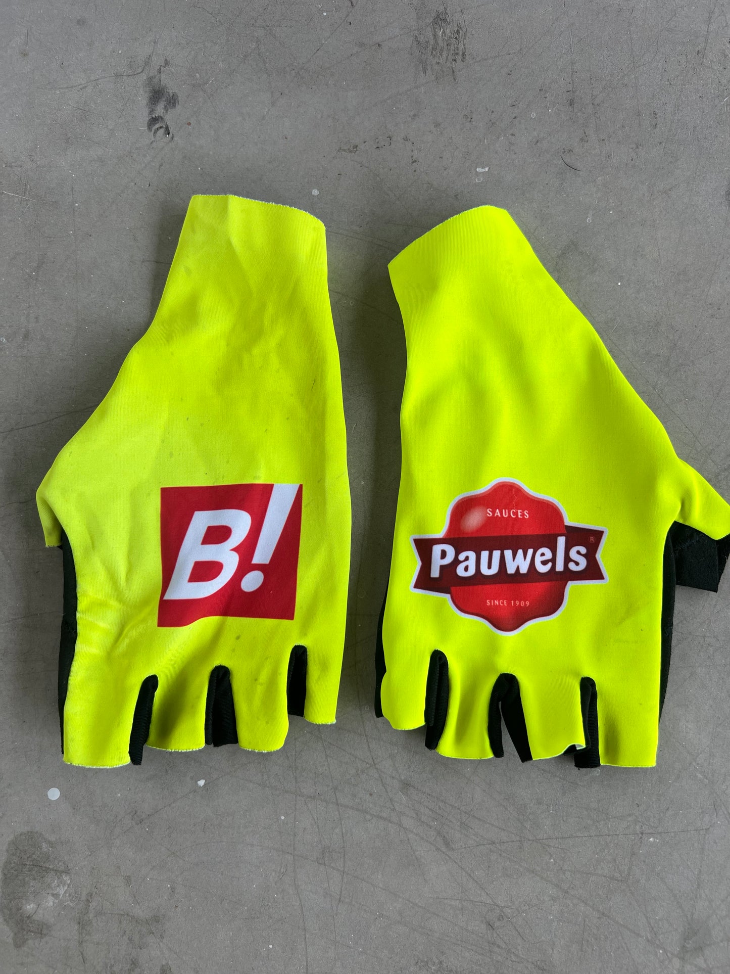 Bingoal | Vermarc Cycling Gloves | Yellow | M | Rider-Issued Pro Team Kit