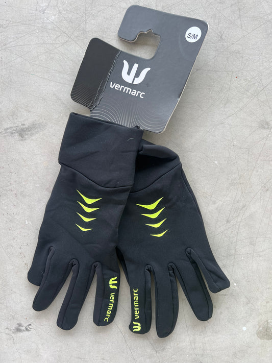 Bingoal | Vermarc Long Finger Gloves | Black & Yellow | S/M | Rider-Issued Pro Team Kit