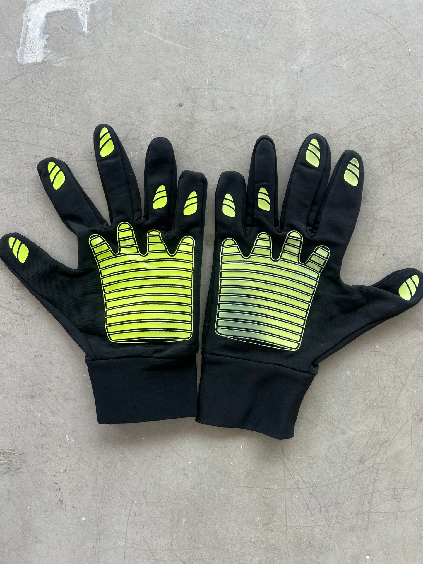 Bingoal | Vermarc Long Finger Gloves | Black & Yellow | S/M | Rider-Issued Pro Team Kit