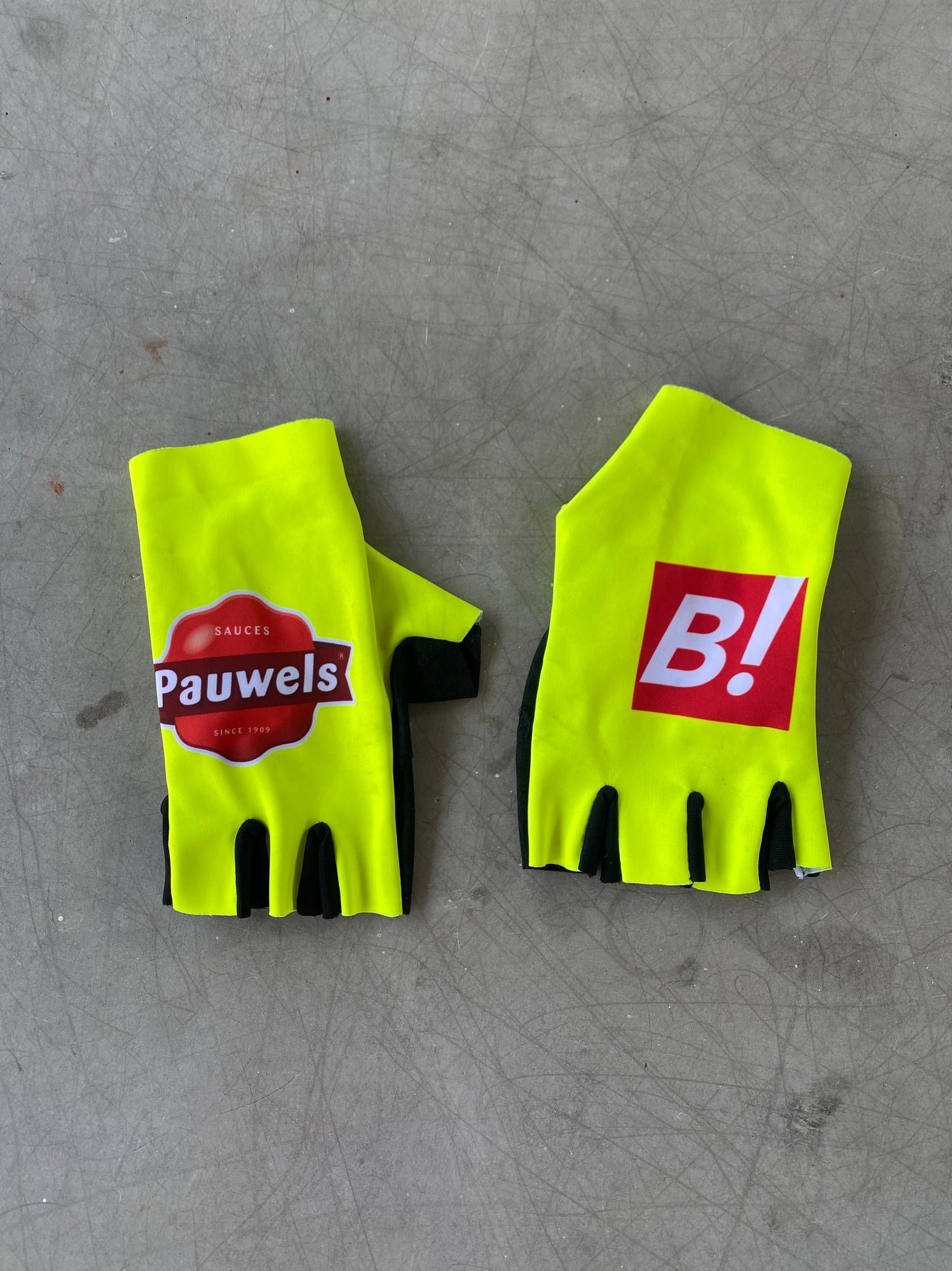 Bingoal | Vermarc Cycling Gloves | Yellow | M | Rider-Issued Pro Team Kit