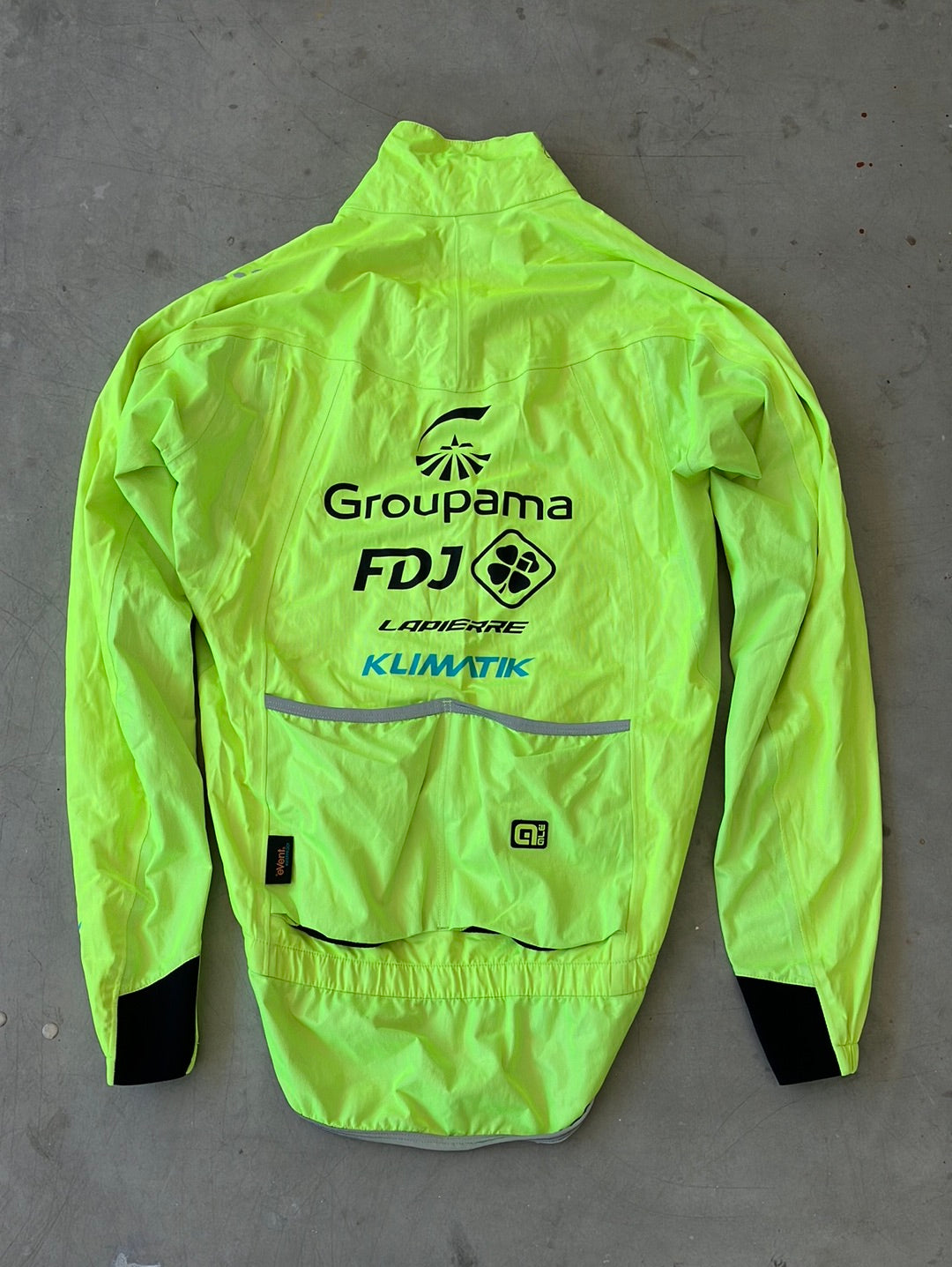 Long Sleeve Rain Jacket Winter | Ale | Yellow | Groupama Française des Jeux | Pro Cycling Kit