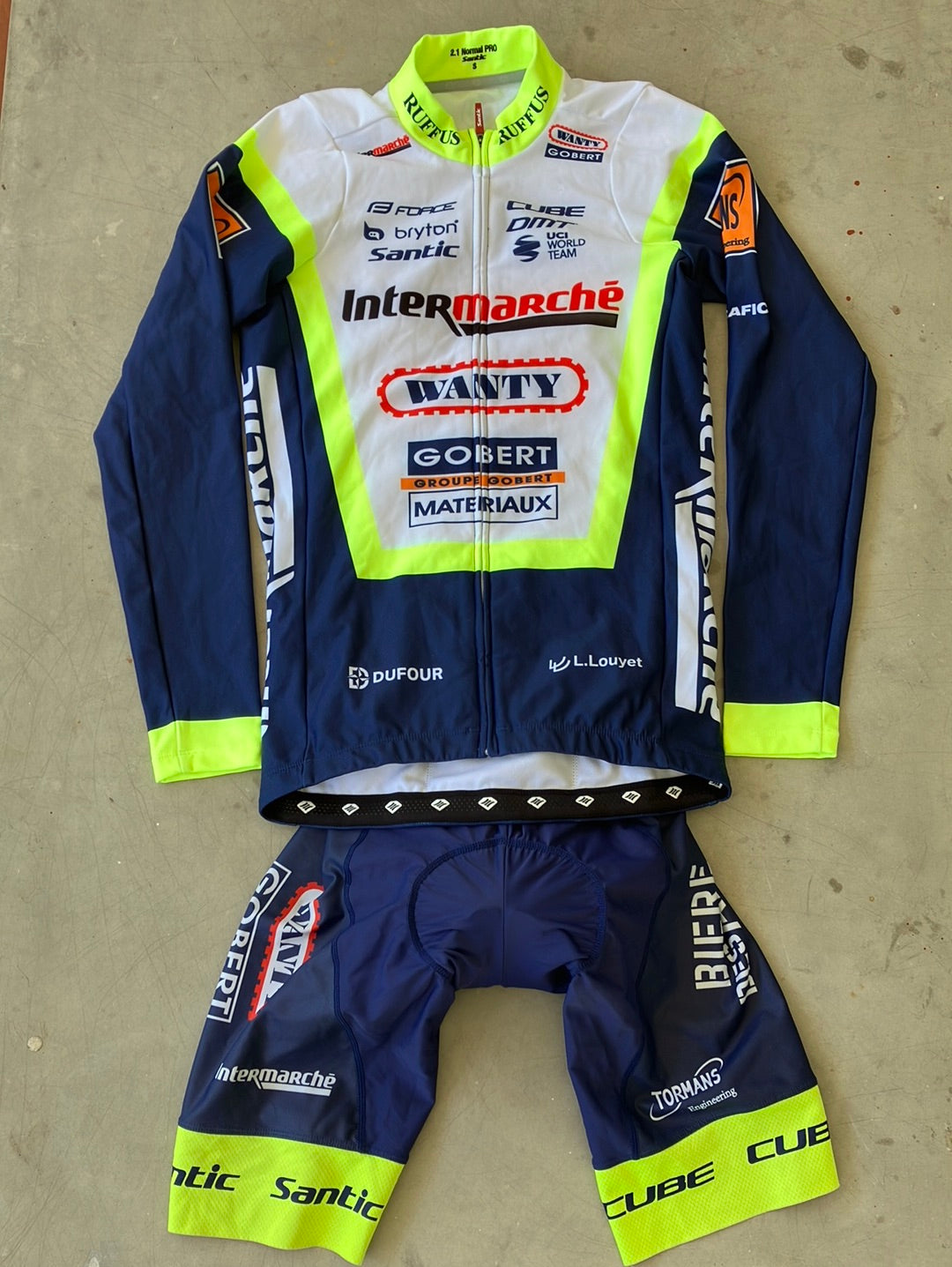 Jersey and Bib Shorts Bundle | Santic | Intermarche Wanty Gobert | Pro Team Cycling Kit