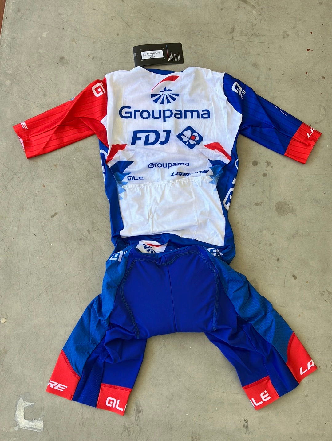 Short Sleeve Summer Road Suit / Skinsuit Aerosuit With Pockets | Ale | Groupama Française des Jeux | Pro Cycling Kit