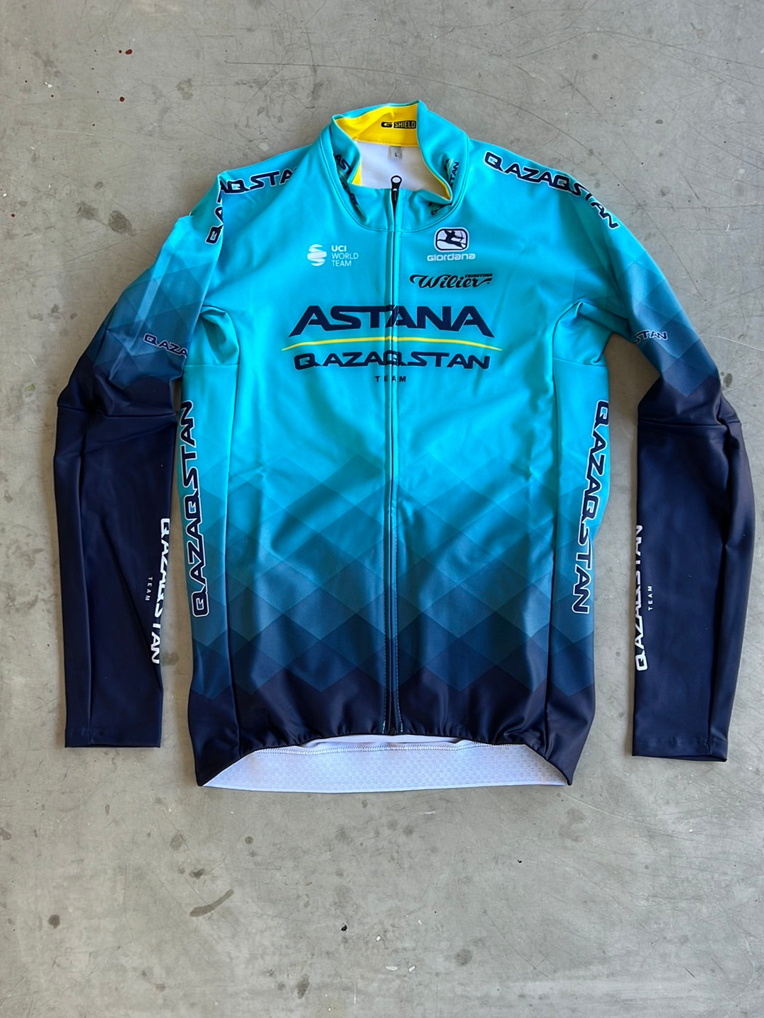 'G-Shield' Gabba Jersey Long Sleeve | Giordana | Astana Qazaqstan | Pro-Issued Cycling Kit